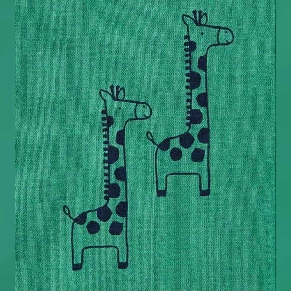 Carter's Giraffe Green Henley-Style Bodysuit Size 6 months - New With Tags